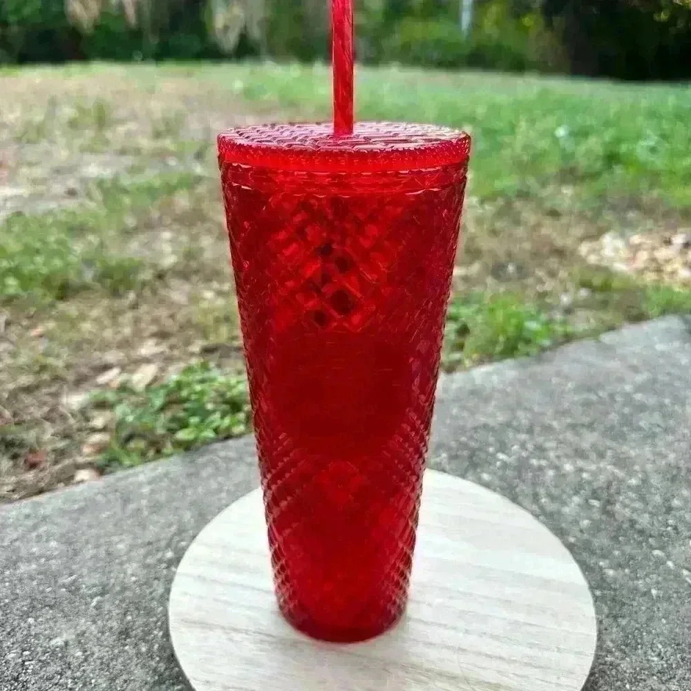 Starbucks Red Holiday Winter 2021 Jeweled Tumbler Cold Cup Venti 24oz